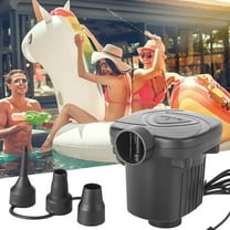 Fnochy Clearance Portable Electric Air Pump for Inflatable Pool Mattress Bed, 400L/Min High Power Quick Inflation Deflation, 3 Nozzles Universal Adapter, Lightweight Household Pump for Indoor Use