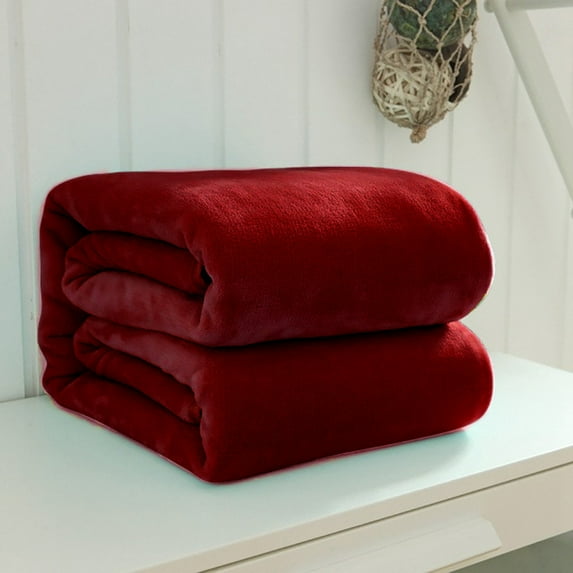 Fnochy Clearance Rose Red Buffalo Christmas Throw Blanket, Fuzzy Fluffy Soft Cozy Blanket, Flannel Plush Microfiber Blanket for Couch Bed Sofa (39" X 55")