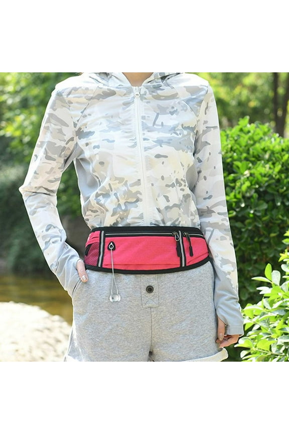 Clearance Running Belt Waist Pack for Men Women - Waterproof Sports Belt with Zipper, Adjustable Waistband, Reflective Strip, Perfect for Running, Hiking, Climbing