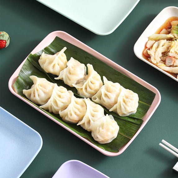 Fnochy Clearance Square Plates for Hot Pot Barbecue Serving, Durable Plastic Tray with Large Capacity, Dishwasher Safe Easy Clean Multipurpose Snack Fruit Food Tray