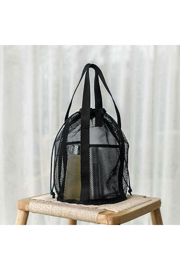 Clearance Travel Storage Bag Large Capacity Dry Wet Separation Mesh Tote Bag - Versatile Beach Bag for Outdoor Activities, Quick Drying, Easy to Carry, Perfect for Travel!