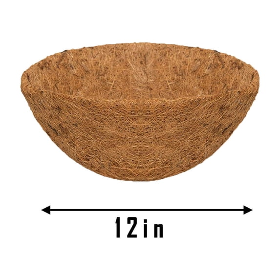Fnochy Coco Liners for Planters - Trough Coconut Liners for Planters, Window Box Coco Liners, 100% Natural Coconut Fiber Liners for Wall Hanging Basket, Window Box, Fence Baskets