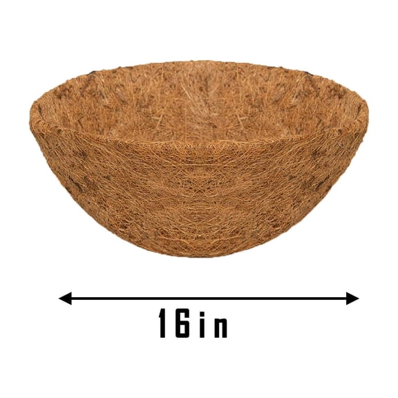 Fnochy Coco Liners for Planters - Trough Coconut Liners for Planters, Window Box Coco Liners, 100% Natural Coconut Fiber Liners for Wall Hanging Basket, Window Box, Fence Baskets