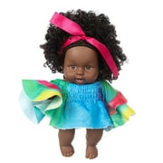 Fnochy Cyber of Monday Deals 2023 Home Indoor & Outdoor New Fashion 8 Inch Black Baby Dolls With Clothes A,frican Realistic Baby Washable Gift For Kids Girls