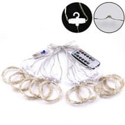 Fnochy Cyber of Monday Deals 2023 Home Alone Clearance Party Decor Curtain Lights 8 Modes USB String Light With Remote Control