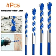 Fnochy Cyber of Monday Deals 2023 Home Tool Set Alloy Wall Glass Masonry Ceramic Tiles Boring-Crown Drill Bit Set Drilling 4Pcs