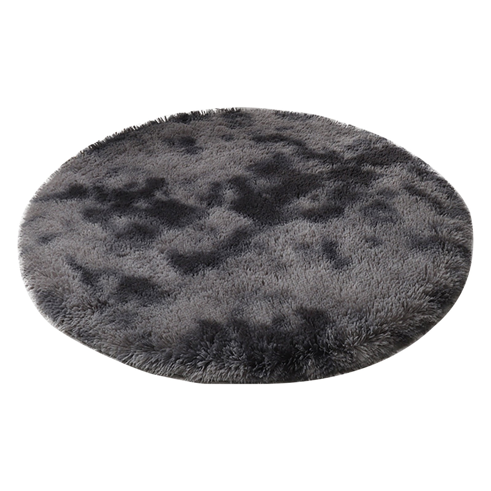 Fnochy Dark Gray Round Rug for Girls Bedroom,Fluffy Circle Rug for Kids ...