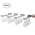 thumbnail image 1 of Fnochy Decor Kitchen Restaurant Wall-Mounted Wine Glass Storage Metal Holder Rack of 4 Pack, 1 of 5