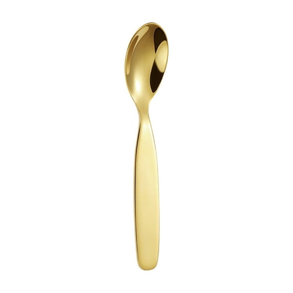 Fnochy Demitasse Espresso Spoons, 304 Stainless Steel Gold Teaspoon Round Mini Coffee Sugar Spoon for Home Cafe Restaurant, 5.12 Inch