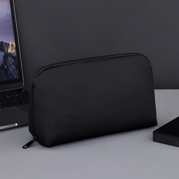 Fnochy Digital Storage Bag Organizer for Cables Headphones Hard Drives Power Banks Multi Compartment Portable Travel-Friendly Waterproof Protection Compact Design