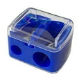thumbnail image 1 of Fnochy Double Hole Pencil Sharpener, Manual Pencil Sharpener for Students, Office Stationery, Quick Sharpening, Durable Plastic Design, Compact and Portable, 1 of 3