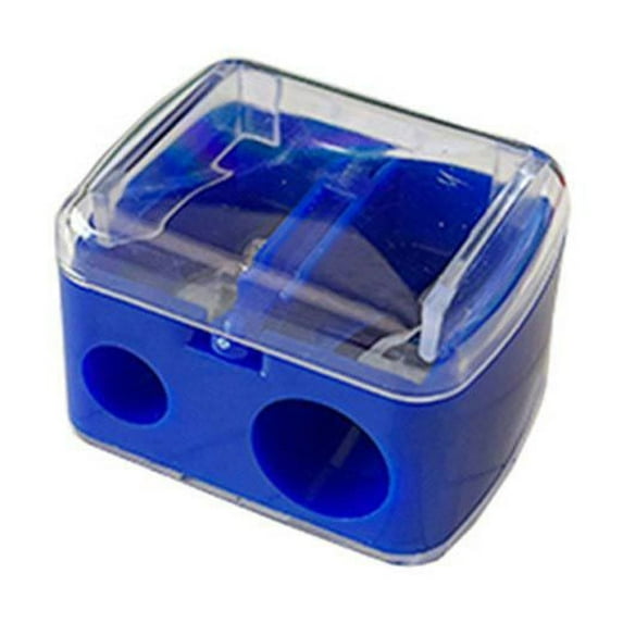 Fnochy Double Hole Pencil Sharpener, Manual Pencil Sharpener for Students, Office Stationery, Quick Sharpening, Durable Plastic Design, Compact and Portable