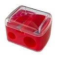 thumbnail image 1 of Fnochy Double Hole Pencil Sharpener, Manual Pencil Sharpener for Students, Office Stationery, Quick Sharpening, Durable Plastic Design, Compact and Portable, 1 of 3