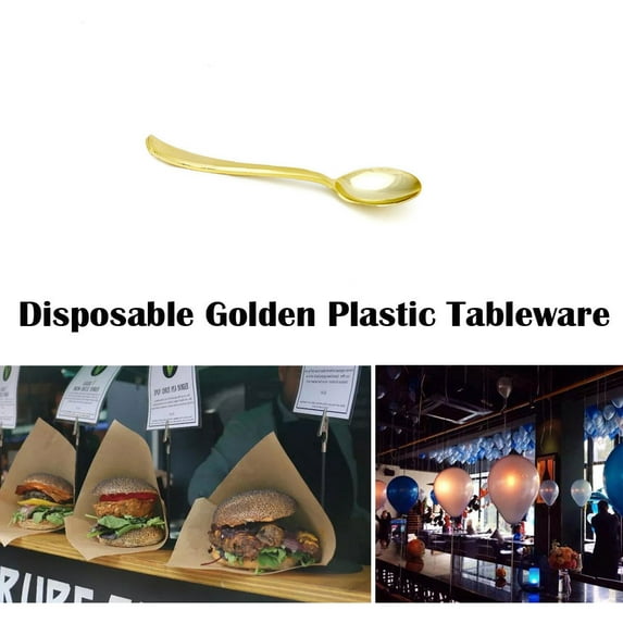 Fnochy Elegant Disposable Plastic Cutlery Set,25PCS Gold Utensils for Parties,Events,and Gatherings,Durable and Stylish Tableware with Non-Slip Handles,Perfect for Weddings,Birthdays,and Holidays