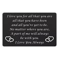 thumbnail image 1 of Fnochy Engraved Metal Greeting Card, Personalized Wallet Card, Permanent Etching, Thin & Durable Alloy, Unique Gift for Valentine’s Day, Wedding, Anniversary, Business Card Holder, 1 of 2