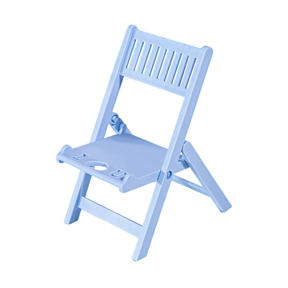 Fnochy Foldable Chair Phone Stand, Portable Mobile Phone Holder for Desk, Bedside, Travel, Compatible with All Smartphones, Lightweight Plastic Design