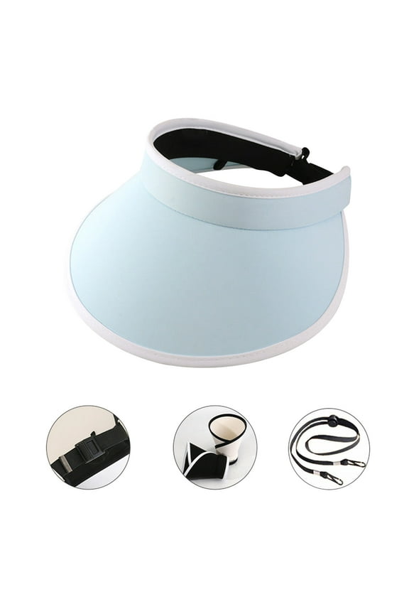 Foldable Sun Hat for Women UV Protection Wide Brim Breathable Adjustable Outdoor Sports Visor Summer Travel Hiking Cycling Tennis Beach