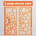 thumbnail image 1 of Fnochy Geometric Ruler Set, Multifunctional Drawing Tool, Protractor Measuring Kit for Students, Durable Plastic Design, Perfect for Art and Math Projects, 1 of 6