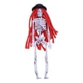 thumbnail image 1 of Fnochy Halloween Decorations Pirate Skeleton - 1.97x5.91 Halloween Full Body Pirate Bones with Movable Joints for Halloween Party Prop Decoration, 1 of 5