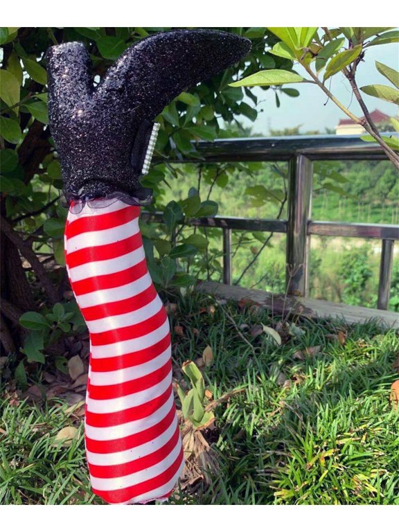 Halloween Decorations Scary Witch Striped Leg - Fake Legs Prank Props for Indoor Outdoor Halloween Party Decor Clearance
