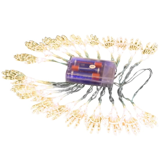 Fnochy Halloween Decorations String Lights, 98.4 inch 20 LEDs Skeleton Hand String Lights Battery Operated, Halloween Lights Indoor & Outdoor for Play Party Halloween Decor Home Clearance