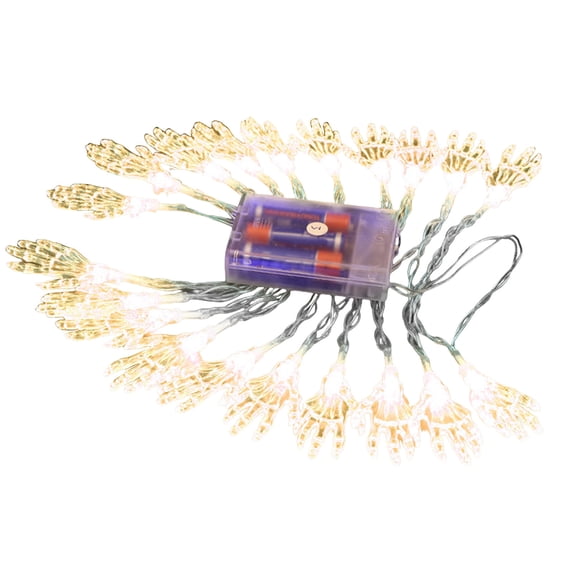 Fnochy Halloween Decorations String Lights, 98.4 inch 20 LEDs Skeleton Hand String Lights Battery Operated, Halloween Lights Indoor & Outdoor for Play Party Halloween Decor Home Clearance