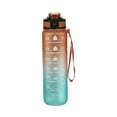 thumbnail image 1 of Fnochy Home Motivational Water Bottle With Time Marker 32oz Squeezing Ejection Opening BPA Free With Leakproof Wide Mouth And Fast Water Flowing For Outdoor Sport, 1 of 8
