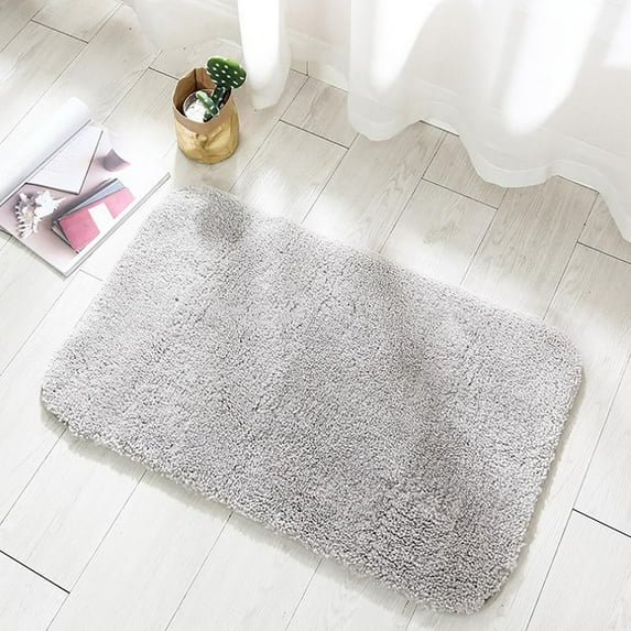 Fnochy Home Thickened Bathroom Floor Mat Machine Washable Bathroom Absorbent Non-slip Mat