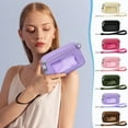 thumbnail image 1 of Fnochy Keychain Wallet, Zip Card Case with Transparent PVC Window, Women's Wristlet Handbags, Waterproof Nylon Keychain Wallet, 1 of 6