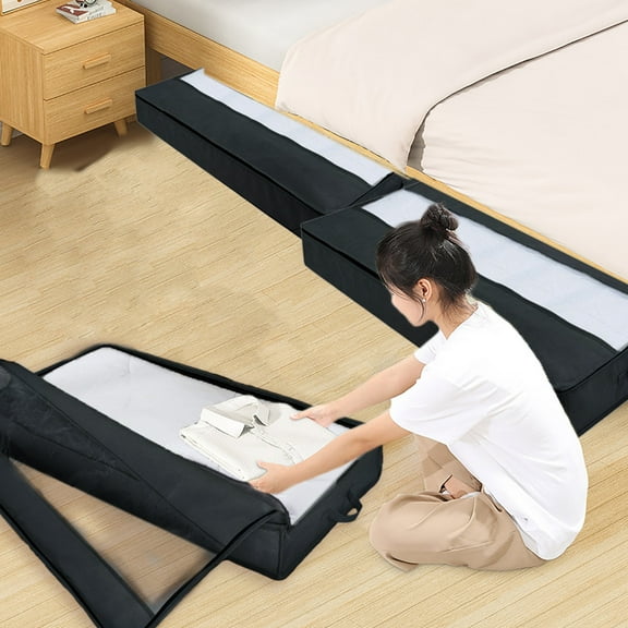 Fnochy Large Comforter Storage Box for Comforters, Blankets, Clothes and Quilts, Better and Sturdy Organizer Box, Under Bed Storage, Wardrobe Sundry Storage Box, Great for Closets, Bedrooms