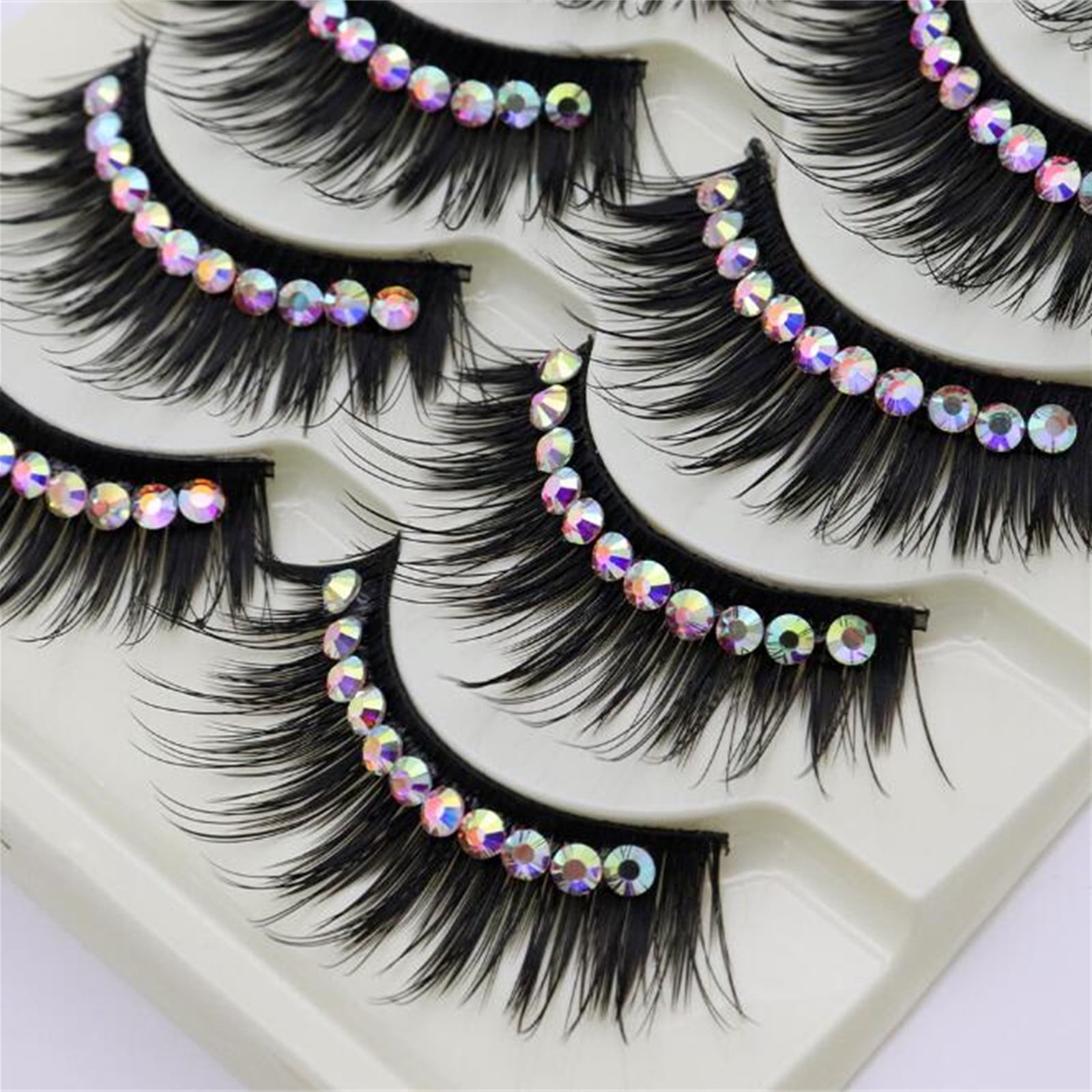 Fnochy Lash Extension Kit 5 Pairs Of Colored False Eyelashes Three ...