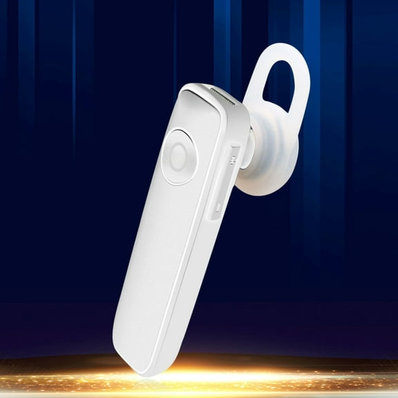 Fnochy M165 Bluetooth Headset - V4.0 Wireless Handsfree Earpiece Built-in Dual Mic Noise Cancelling, 8Hrs HD Talktime Ultralight Headset for Smartphones, Laptop (White)