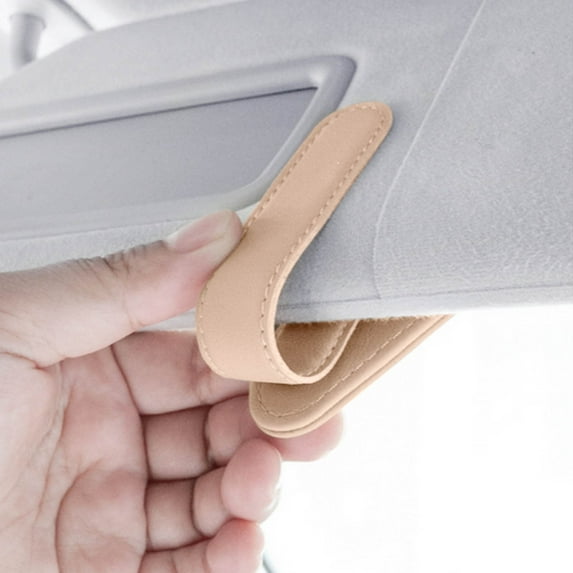 Fnochy Magnetic Car Glasses Holder Clip, Secure Hands-Free Eyewear Storage, Easy Install Sun Visor Organizer, Scratch-Resistant Soft Leather Design, Universal Vehicle Interior Accessories