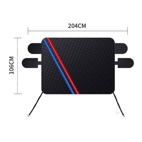 Fnochy Magnetic Car Windshield Cover All-Season Protection for Snow, Frost, Ice, Sun, Multi-Purpose Use as Mat or Protector, Easy Installation, Foldable Design for Front and Rear Windshields