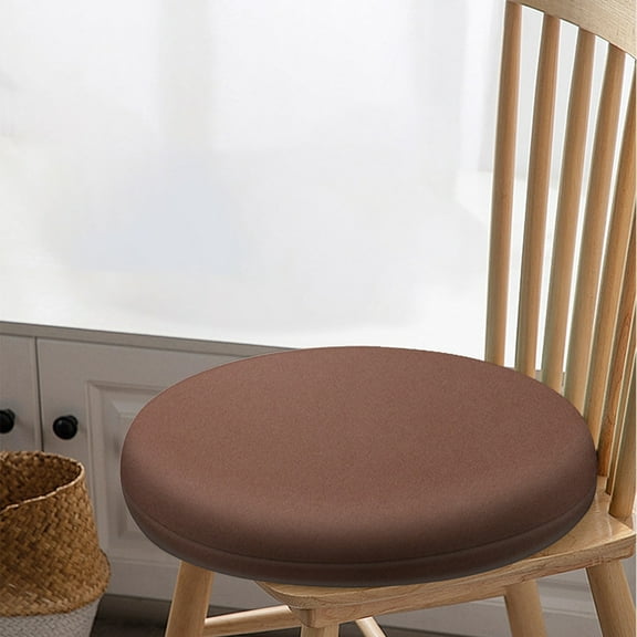 Fnochy Memory Foam Seat Cushion Anti-Slip Soft Round Stool Cushion Chair Pad 12 Inch Coffee