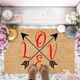thumbnail image 1 of Fnochy Natural Coir Doormat Outdoor Welcome Mat, 20x32, Hearts, 1 of 3
