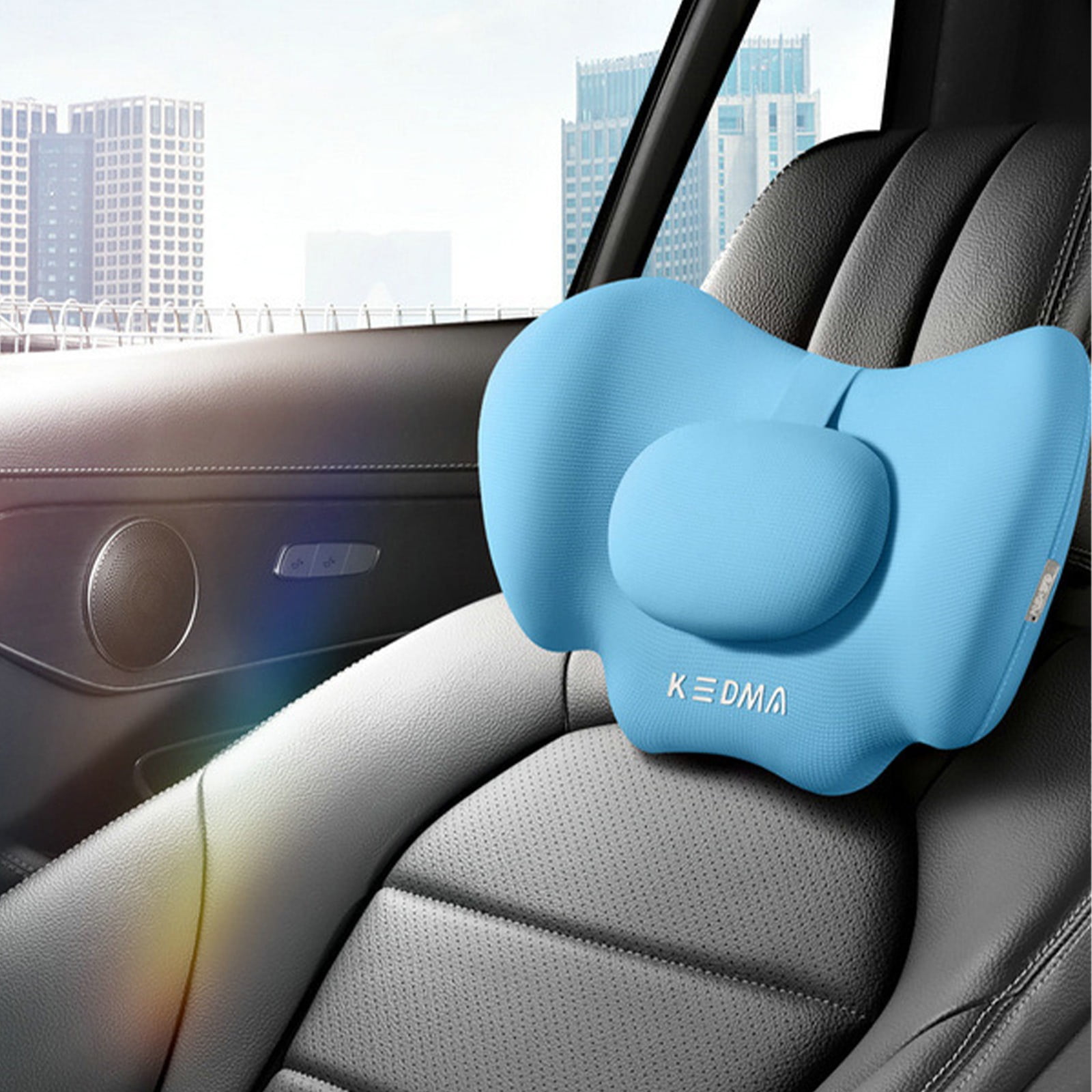 Fnochy Neck Support Pillow for Car Neck Memory Foam for Small to Medium Vehicles Soft Memory Foam Car Seat Cushion for Neck Pain Relief Breathable