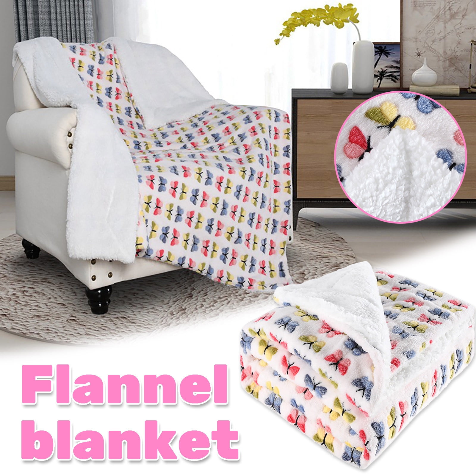 Fnochy Outdoor Indoor Clearance And Winter Thick Blanket Double Layer