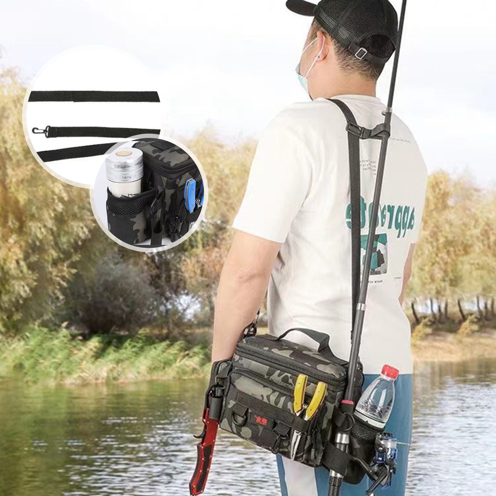 Fnochy Outdoor Indoor Clearance Multipurpose Fishing Tackle Bag