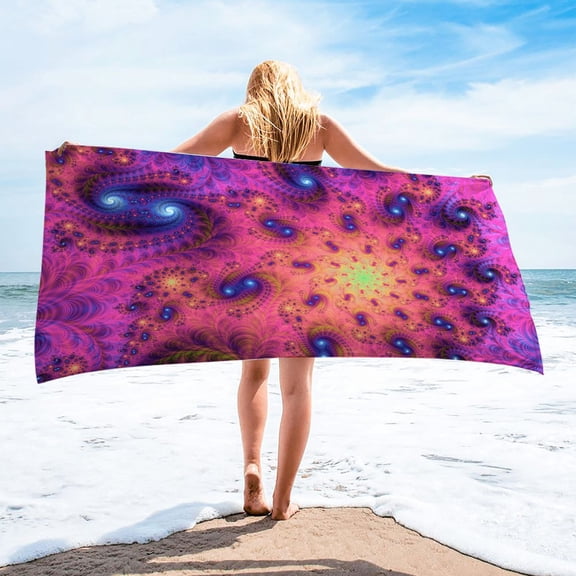 Fnochy Oversized Beach Towel Super Lightweight Sandproof Quick-Dry Microfiber Travel Towel for Pool, Gym, Yoga, Camping & Outdoor Use