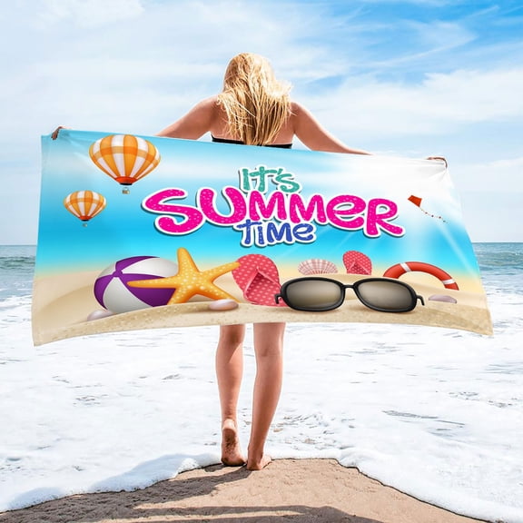 Fnochy Oversized Beach Towels Super Lightweight Quick-Dry Sandproof Microfiber for Travel Pool Camping Yoga & Outdoor Activities