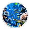 thumbnail image 1 of Fnochy Oversized Round Beach Towel Super Lightweight Quick-Dry Sandproof Microfiber Multi-Purpose Travel Yoga Pool Picnic Blanket, 1 of 9