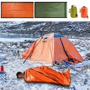 Fnochy Person Emergency Sleeping Bag, Ultra Lightweight Waterproof Thermal Bivy Sack Cover, Emergency Shelter Survival Kit for Hiking Outdoor Camping, Reusable Bivy Sleeping Bag