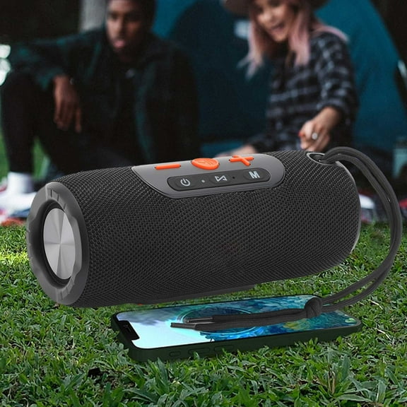 Fnochy Portable Bluetooth Speaker, 5.3 Wireless Audio, 2x5W High-Power Sound, 1500mAh Long Battery Life, IP65 Waterproof, TF/USB/FM Playback, Superior Stereo Sound, Easy Push Button Control