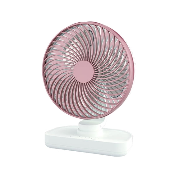 Fnochy Portable Desktop Fan USB Powered 4-Speed Adjustable Quiet Cooling Oscillating Fan For Office Dorm Study With Long-Lasting Battery