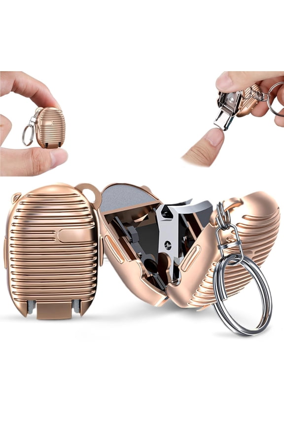 Portable Nail Clipper Set, Stainless Steel Manicure Tool with Nail File, Compact Travel Keychain for Fingernails & Toenails, Durable & Rust-Resistant Design, Perfect Gift for Men & Women