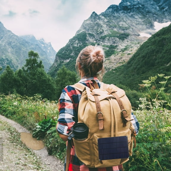 Fnochy Portable Solar Panel Charger 6W USB for Phone Car Camping Hiking Outdoor, Flexible Bendable Lightweight Waterproof with Suction Cups Hanging Rings