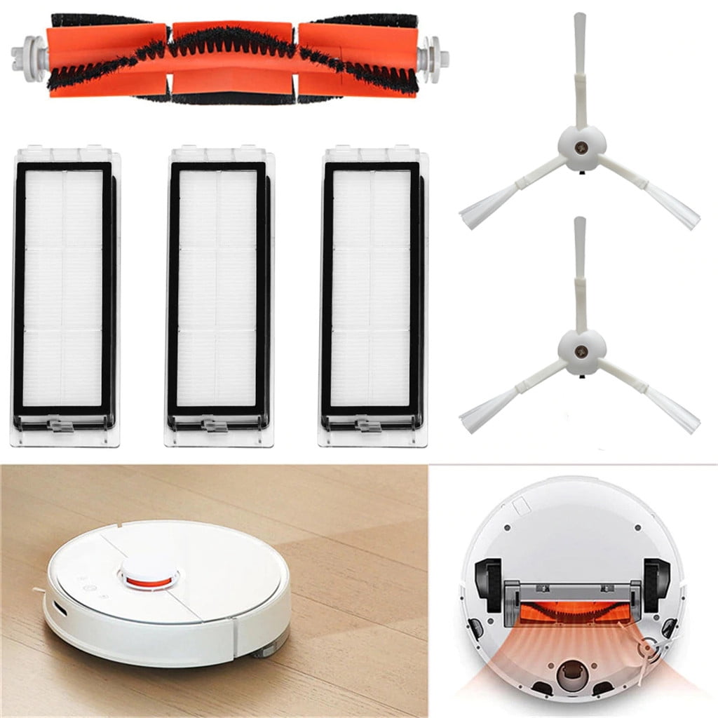 Detachable Brush Vacuum Reference: Fnochy Roborock Vacuum Cleaner Replacement Brushes Kit