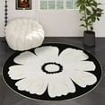 thumbnail image 1 of Fnochy Round Rugs - 31.5" Washable Non-Slip Small Round Area Rug, Throw Soft Sofa Kids Nursery Room Rug Flower Print Distressed, Round Carpet for Bedroom Entryway Living Room Dining Room, 1 of 8
