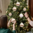 thumbnail image 1 of Fnochy Satin Christmas Balls Ornaments, Silk Christmas Hanging Ball Decorations, 9 Pcs 3.14" Luxury Vintage Christmas Tree Decor for Xmas Holiday Wedding Party, Package (Rose Gold), 1 of 6